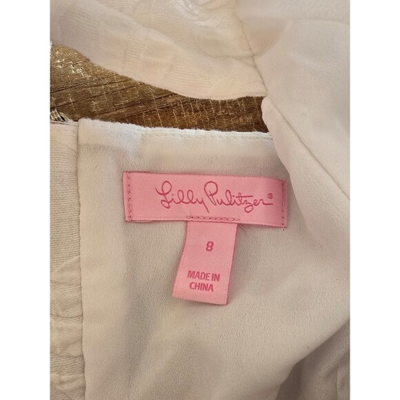Lilly Pulitzer white mini strappy  dress women's size 8 - Picture 9 of 9